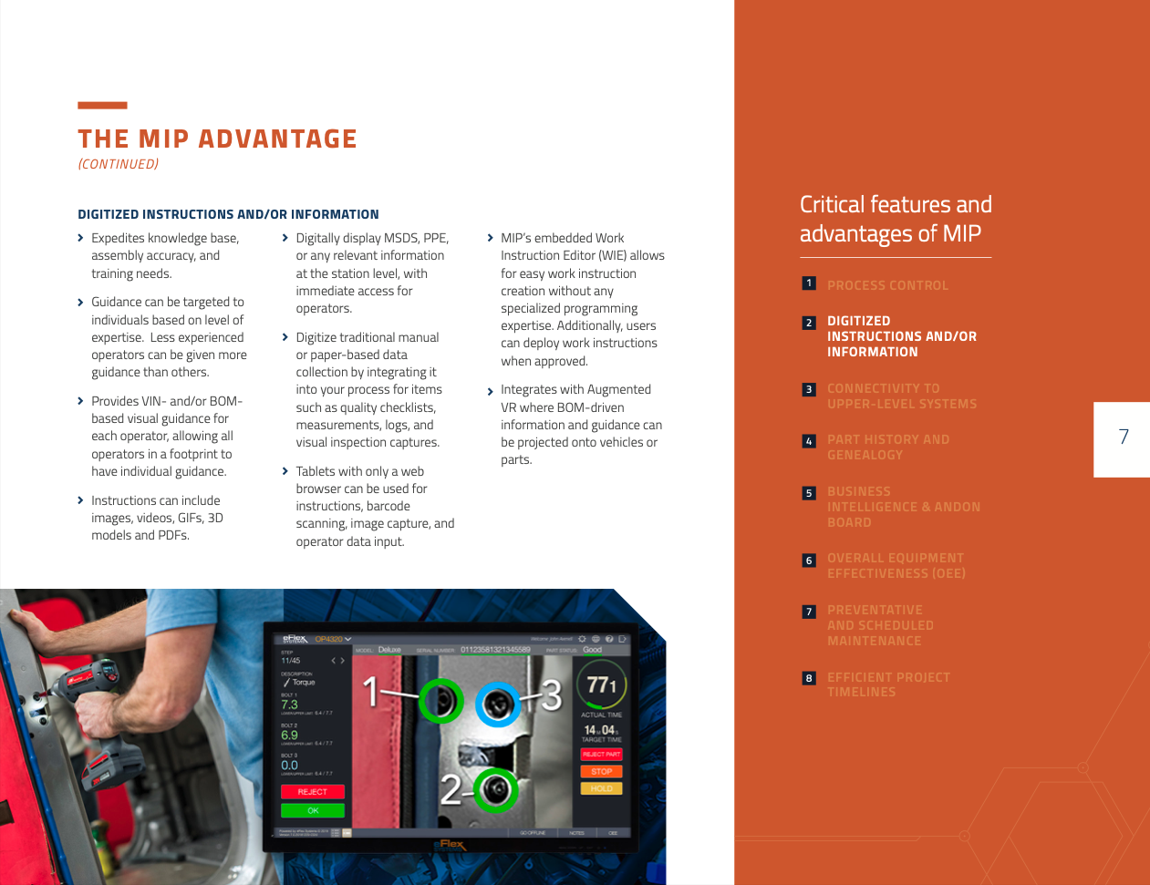 Vehicle Assembly - Advantages of MIP