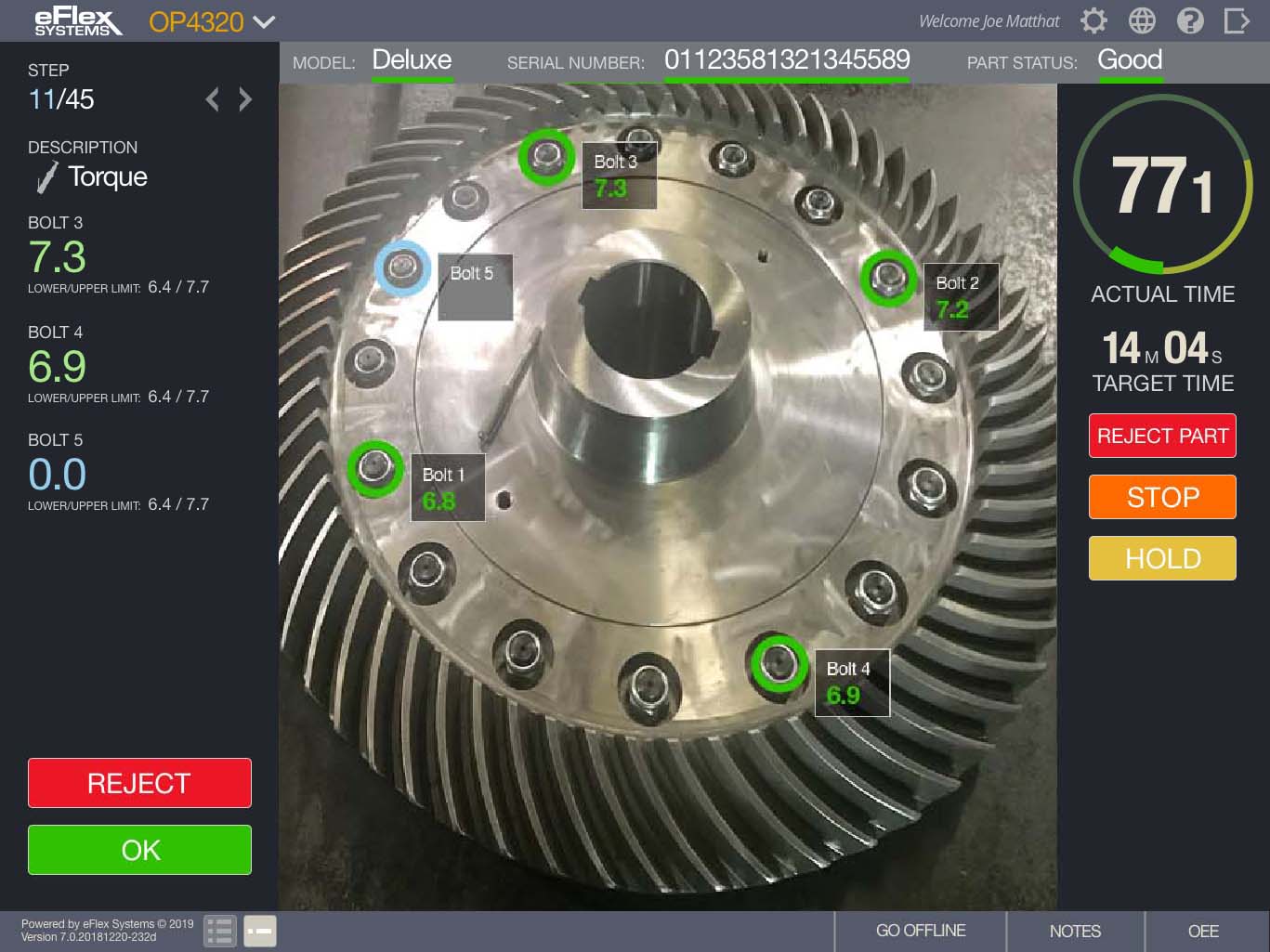 Epicor Connected Process Control Application Example.