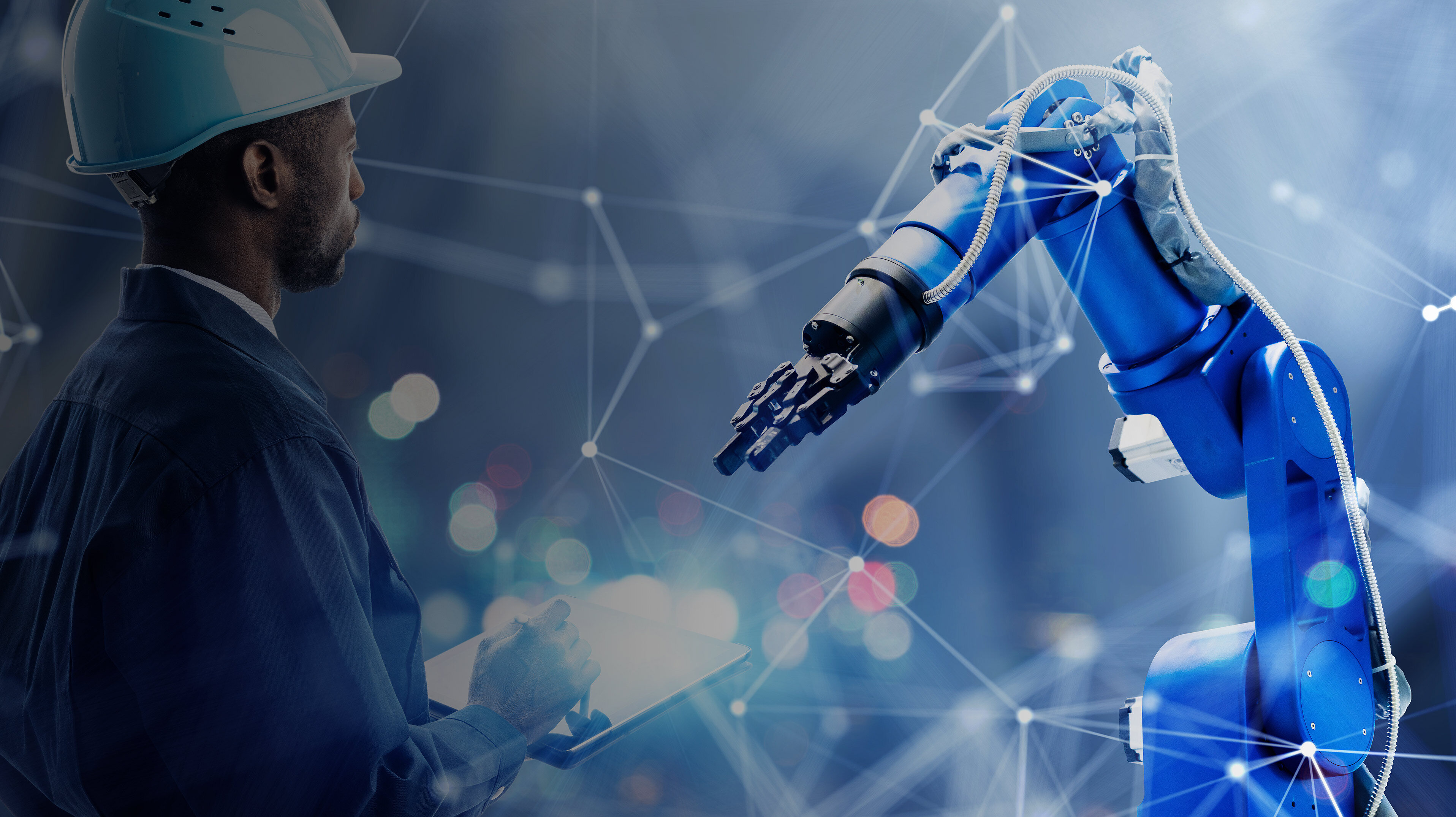 Digital industry 4.0 factory.