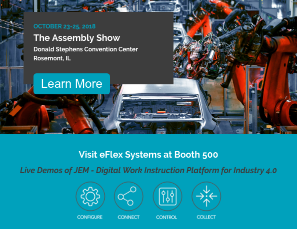 eFlex Systems Exhibiting at The Assembly Show in Rosemont, IL – October 23-25, 2018