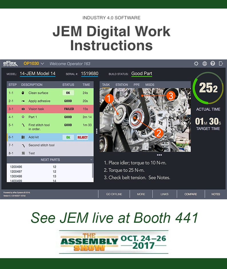 Visit eFlex Systems at The Assembly Show 2017, Booth #441